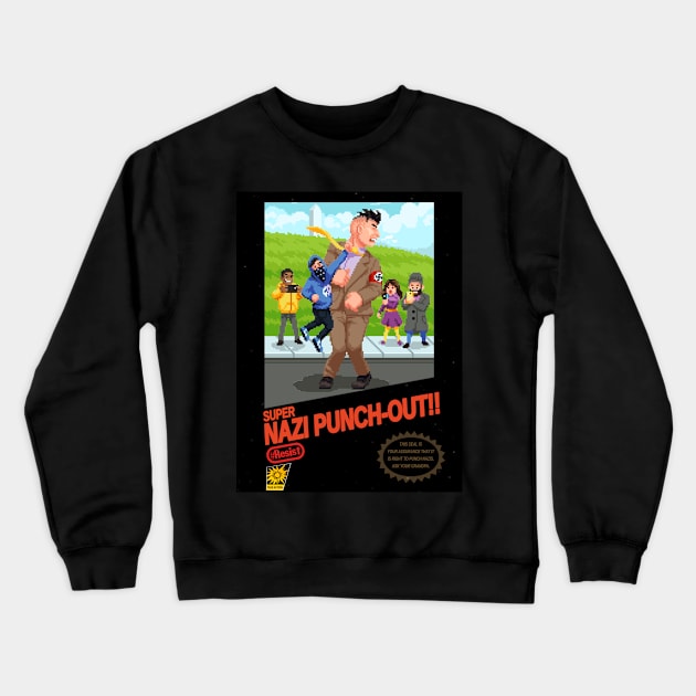 Super Nazi Punch-Out!! Crewneck Sweatshirt by LiberTeased